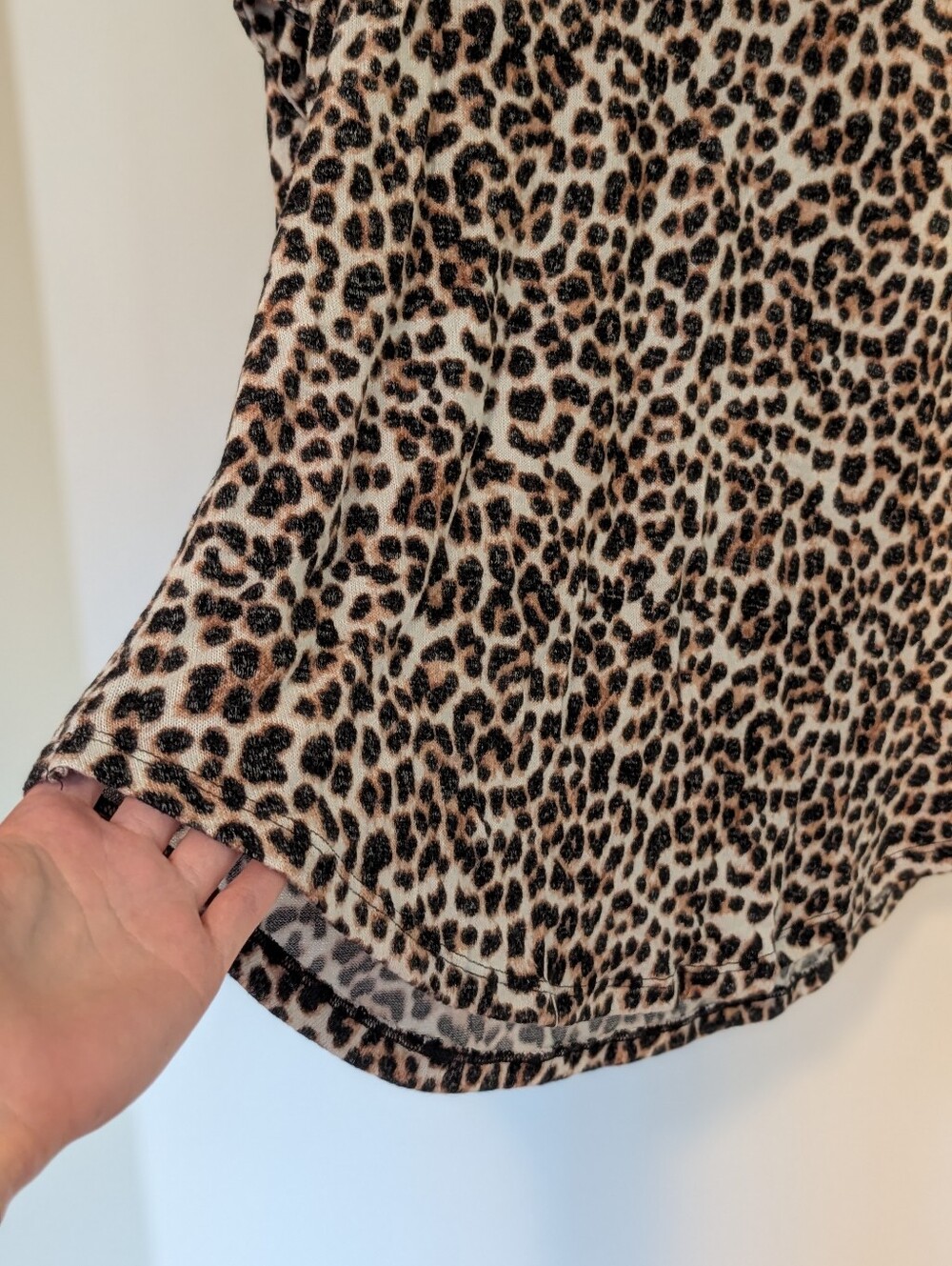 Ricki's Leopard Print V-Neck Long Sleeve Top - Picture 5 of 6